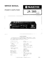 Sanyo JA-366 - Service Manual 